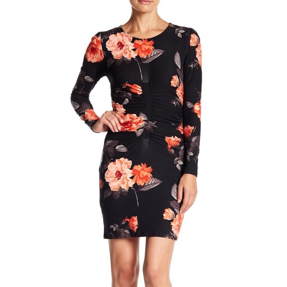 Planet Gold | NWT Floral Scoop Neck Bodycon Dress - Picture 1 of 10